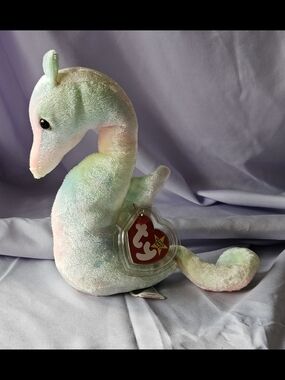 Ty Beanie Baby Pastel Seahorse Plush - Multicolor